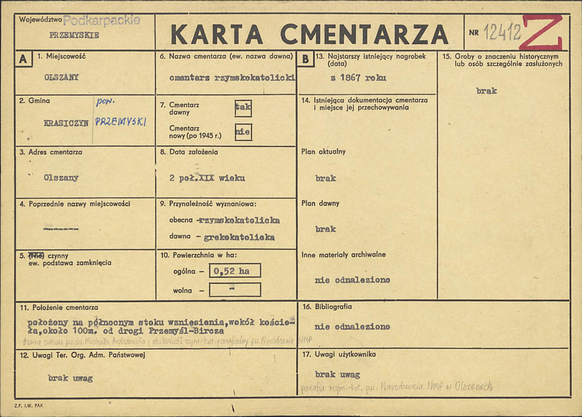 Karta cmentarza, skan nr 1