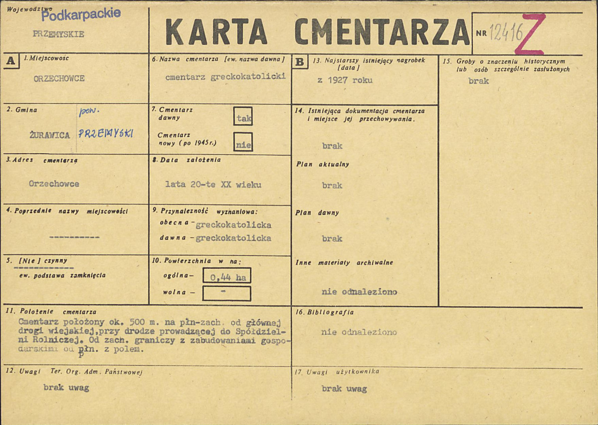 Karta cmentarza, skan nr 1