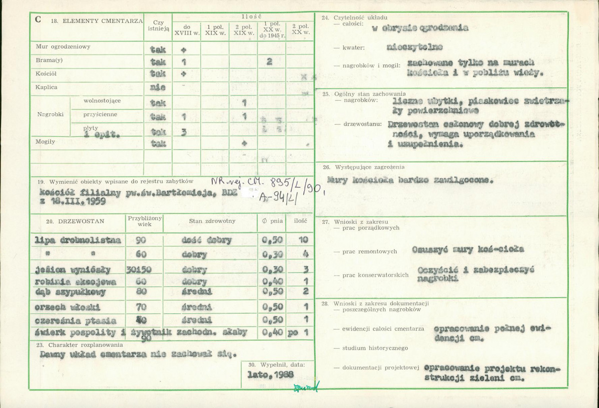 KC - Karta cmentarza, skan nr 2