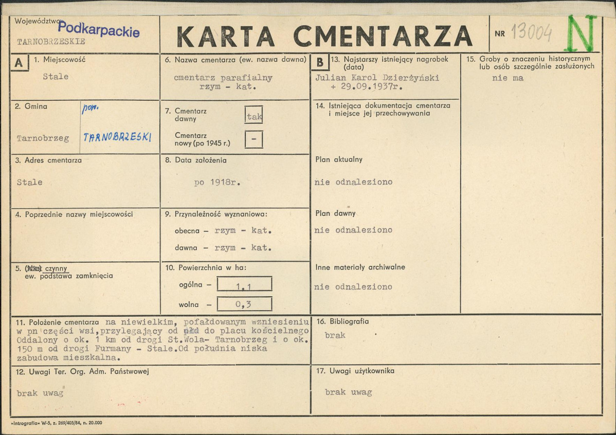 Karta cmentarza, skan nr 1