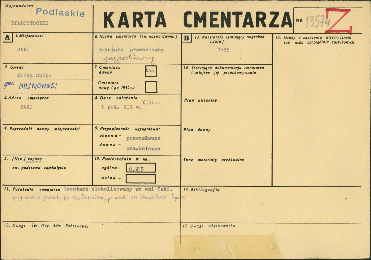 Karta cmentarza, skan nr 1
