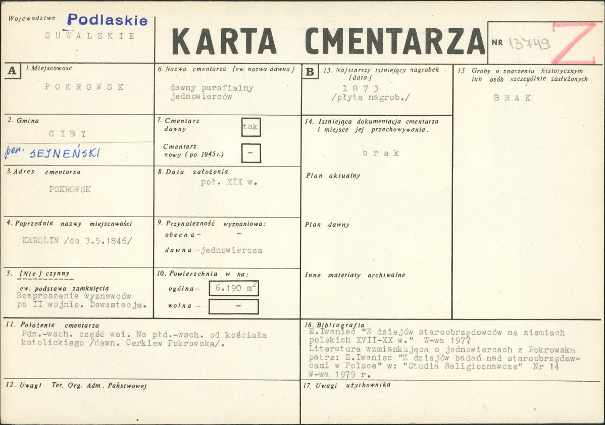 Karta cmentarza, skan nr 1