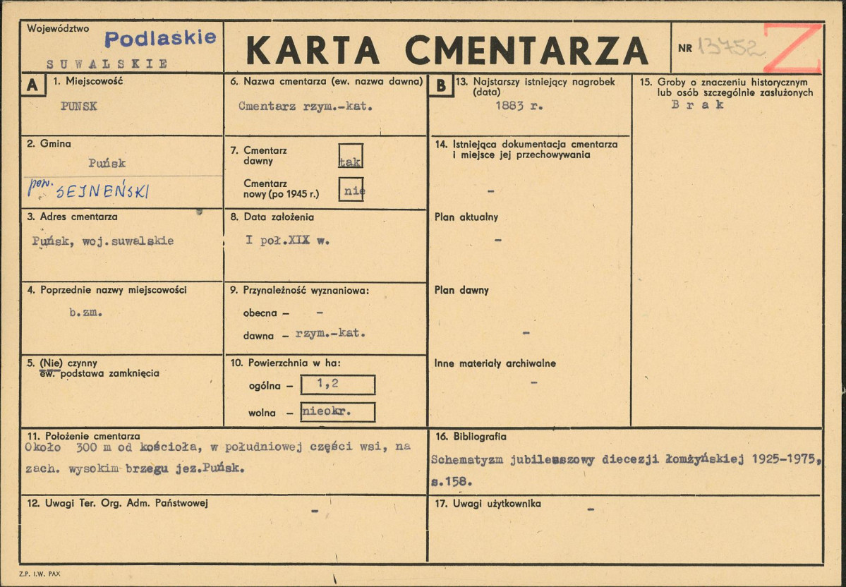 Karta cmentarza, skan nr 1