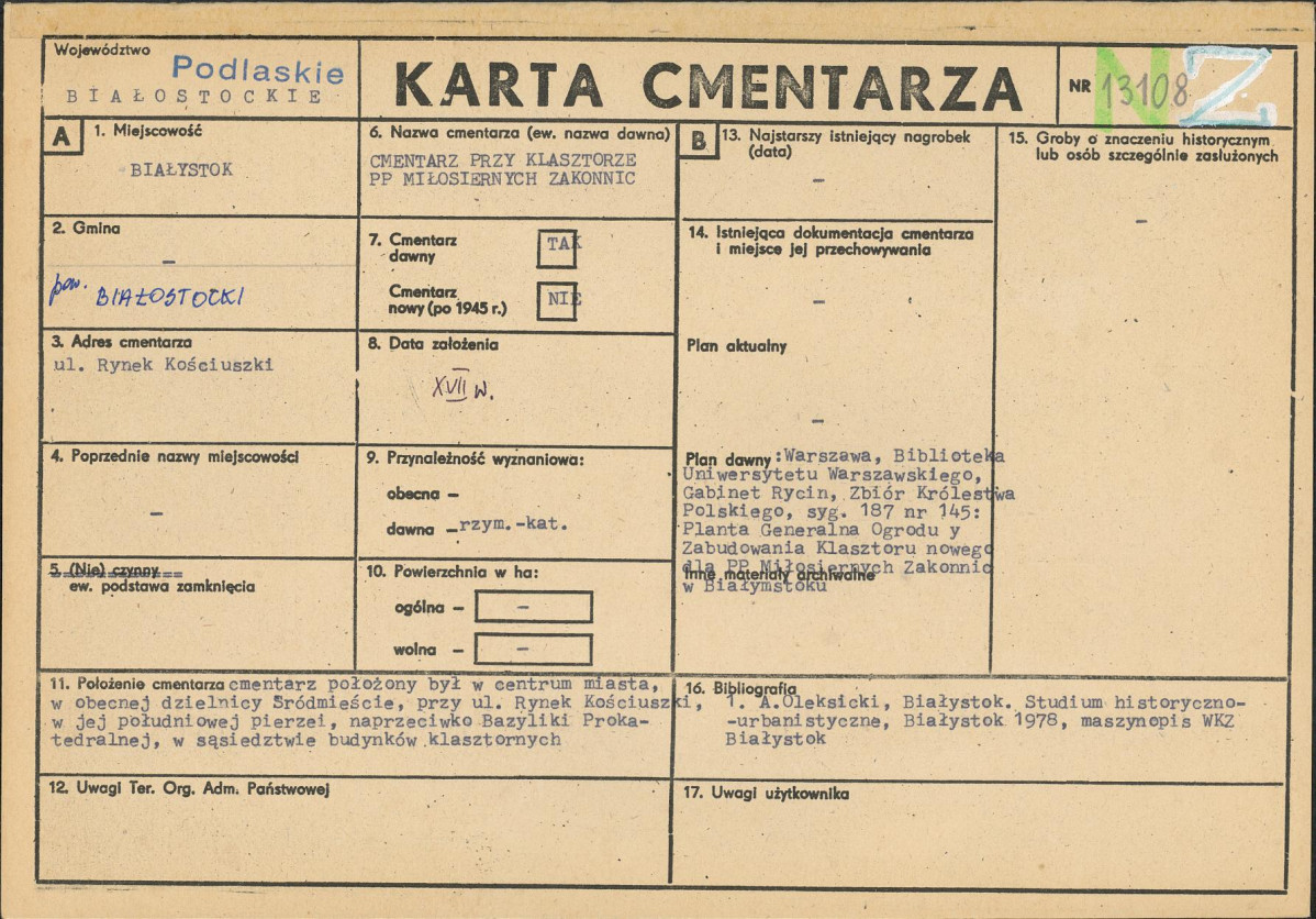 Karta cmentarza, skan nr 1