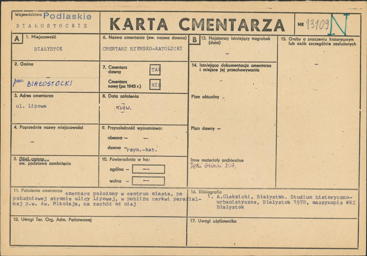 Karta cmentarza, skan nr 1