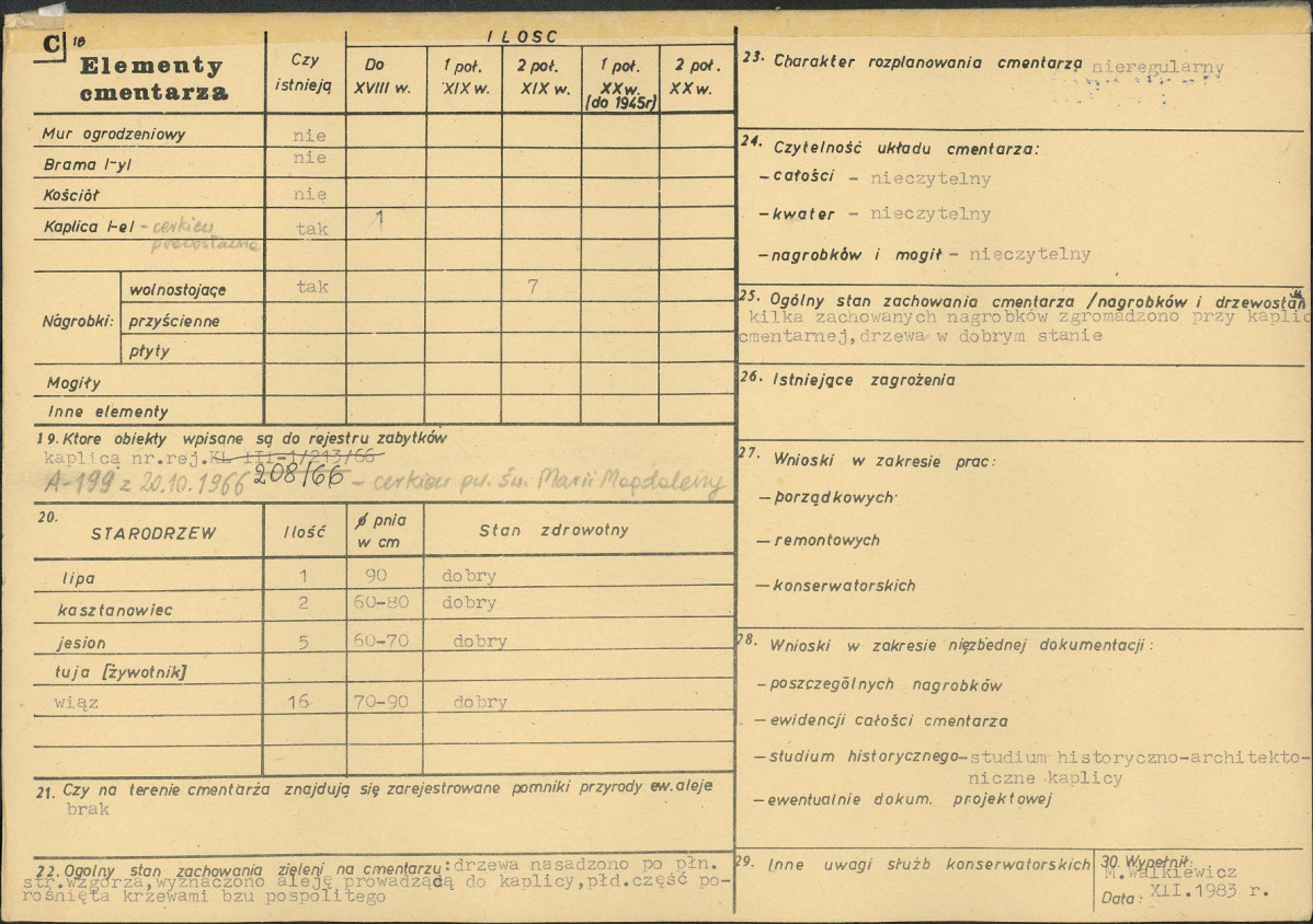 Karta cmentarza, skan nr 2
