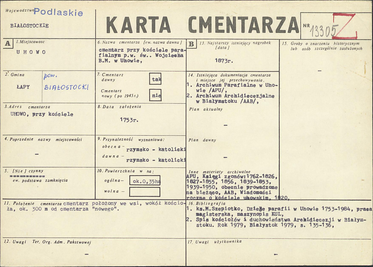Karta cmentarza, skan nr 1