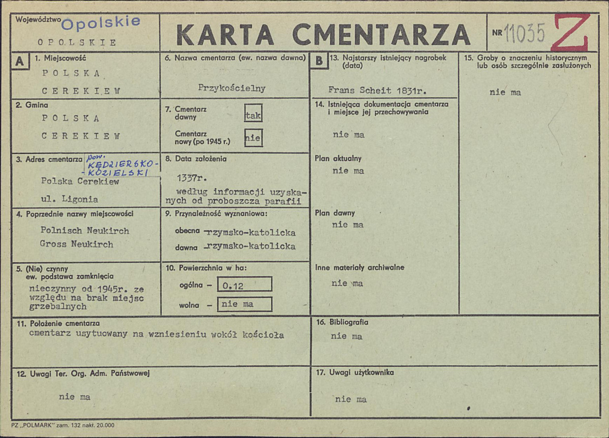 Karta cmentarza, skan nr 1