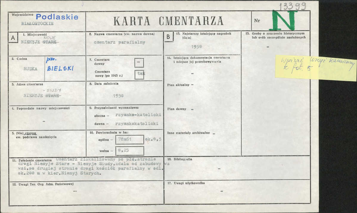 Karta cmentarza, skan nr 1