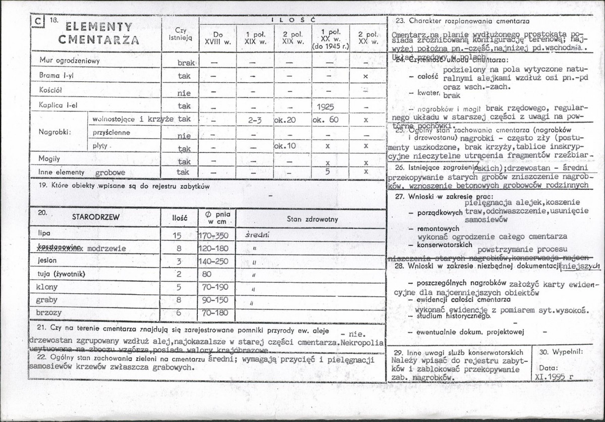 Karta cmentarza, skan nr 2