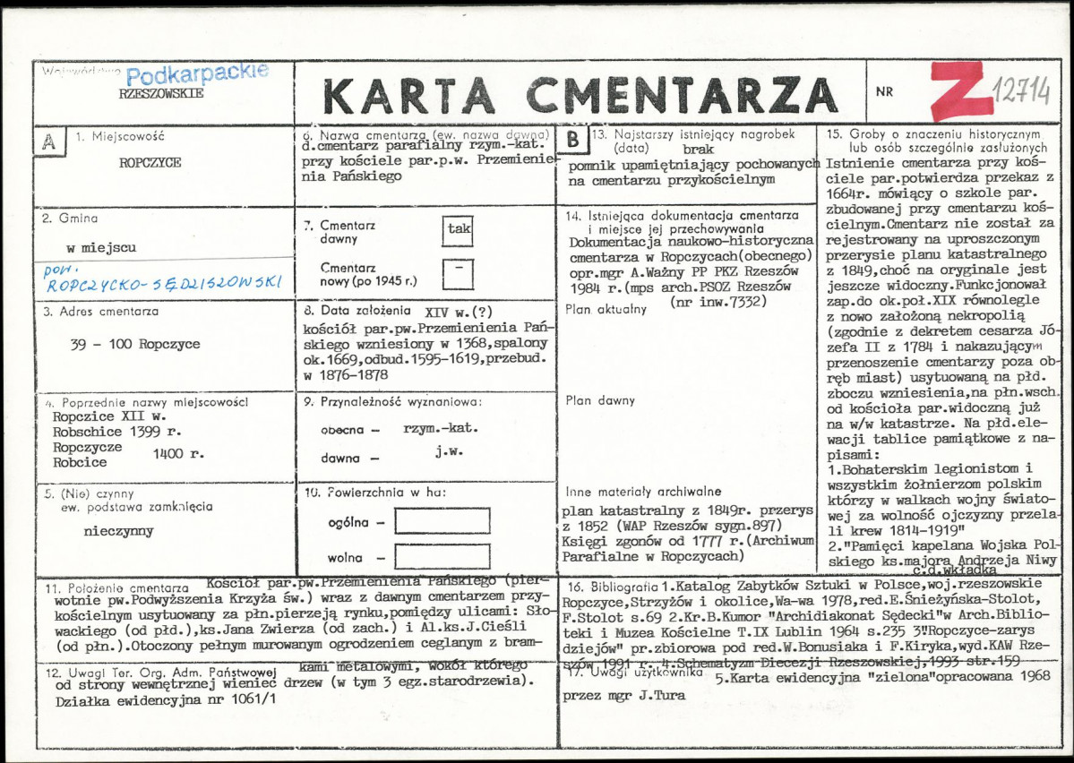 Karta cmentarza, skan nr 1