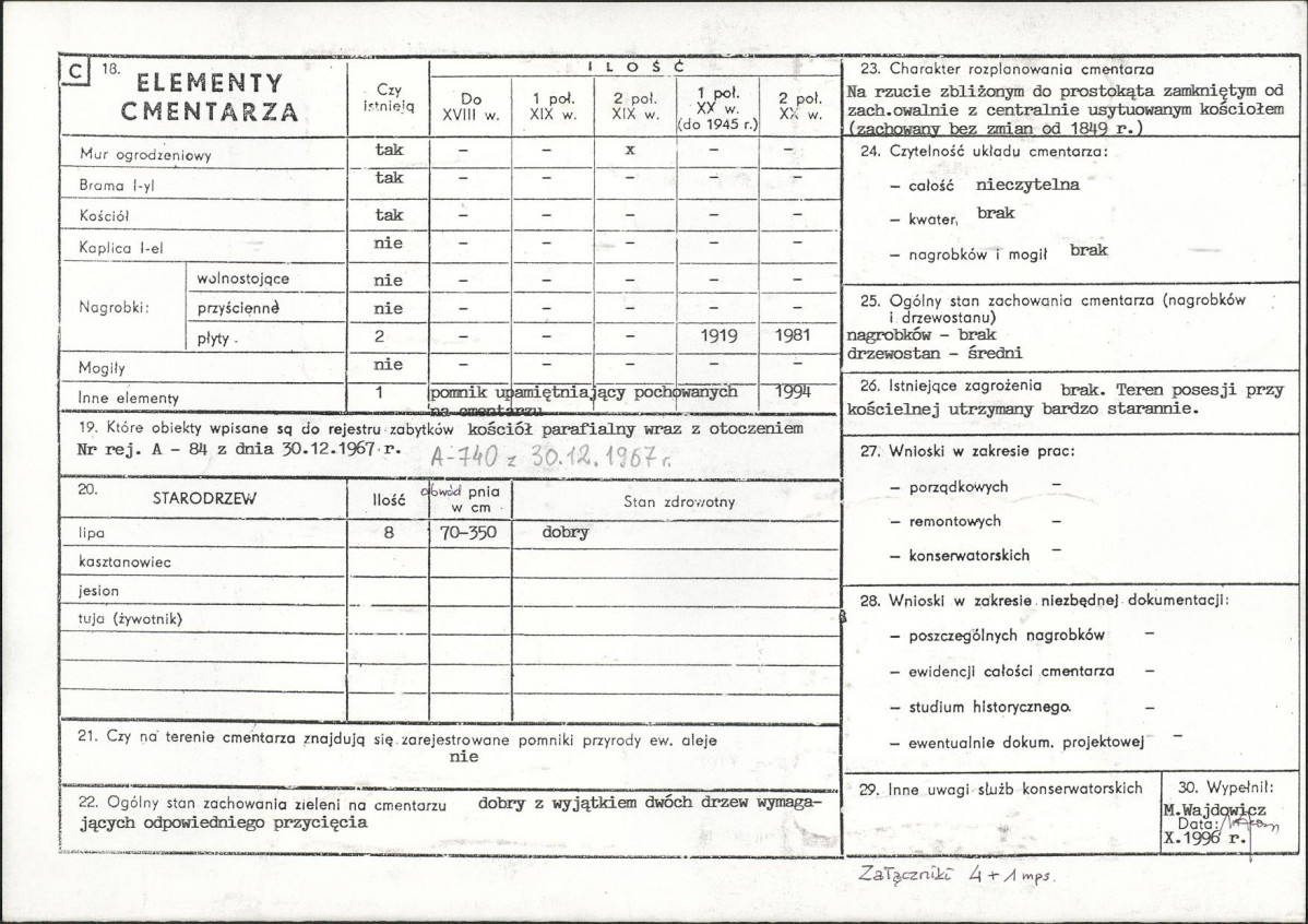 Karta cmentarza, skan nr 2