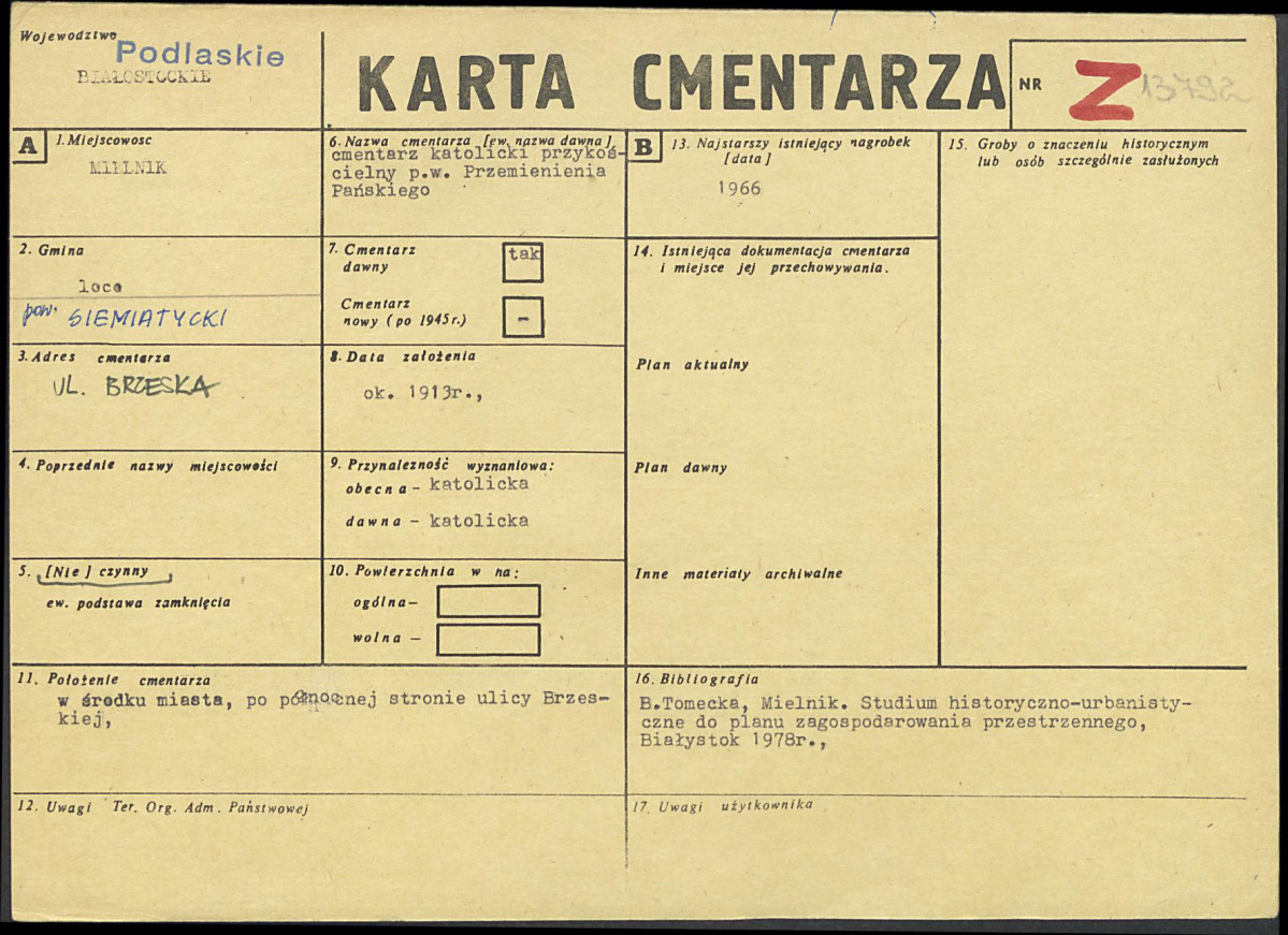 Karta cmentarza, skan nr 1