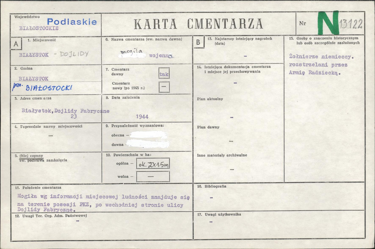 Karta cmentarza, skan nr 1