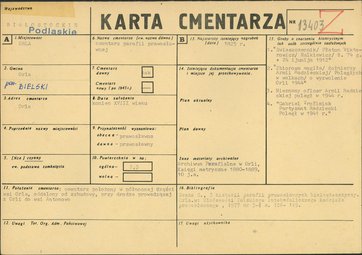 Karta cmentarza, skan nr 1