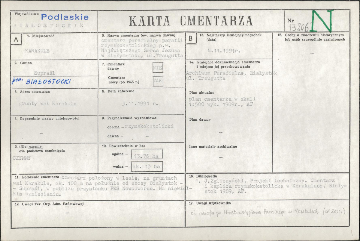 Karta cmentarza, skan nr 1
