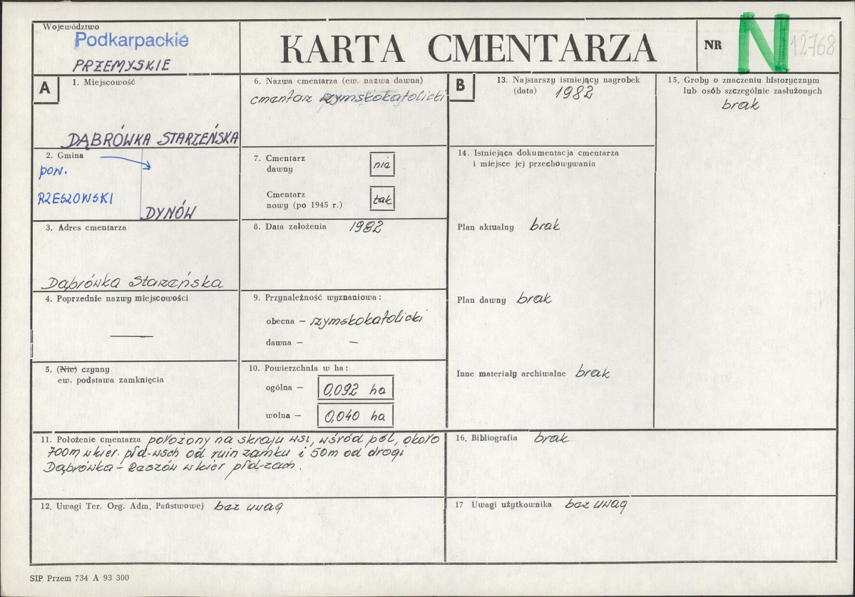 Karta cmentarza, skan nr 1