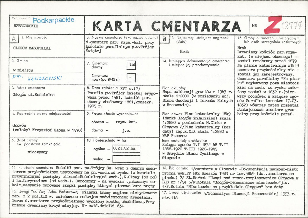 Karta cmentarza, skan nr 1