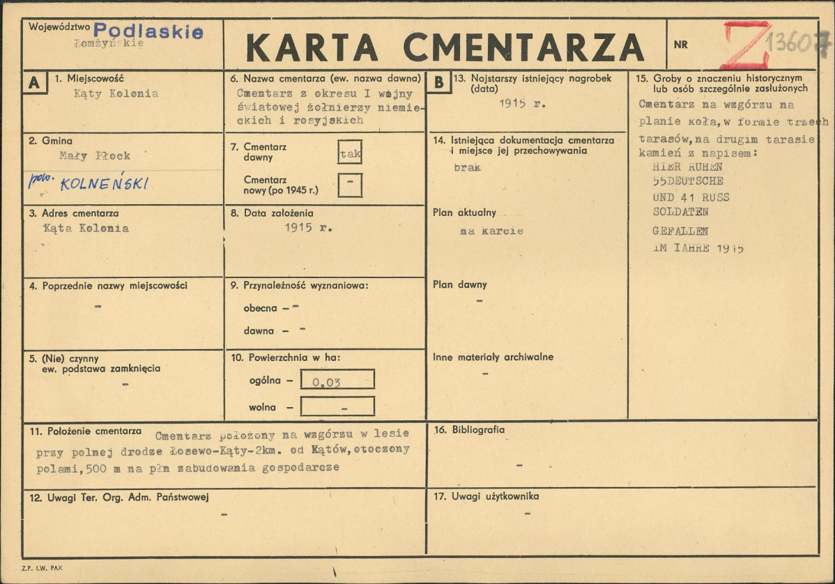 Karta cmentarza, skan nr 1