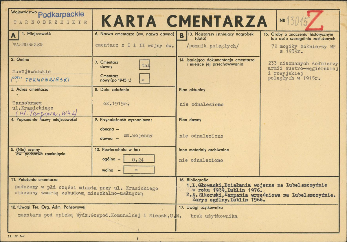 Karta cmentarza, skan nr 1