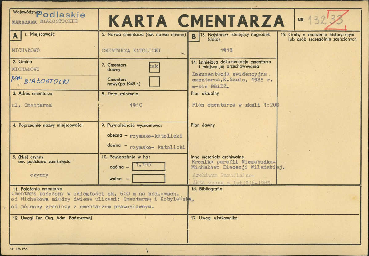 Karta cmentarza, skan nr 1