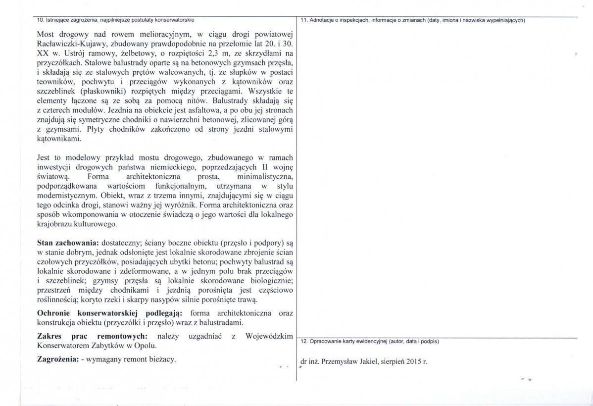 Karta obiektu niewpisanego do rejestru, skan nr 2