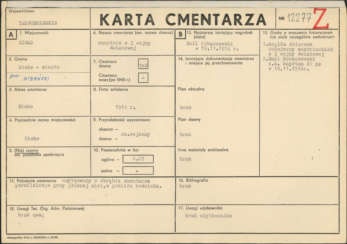 Karta cmentarza, skan nr 1