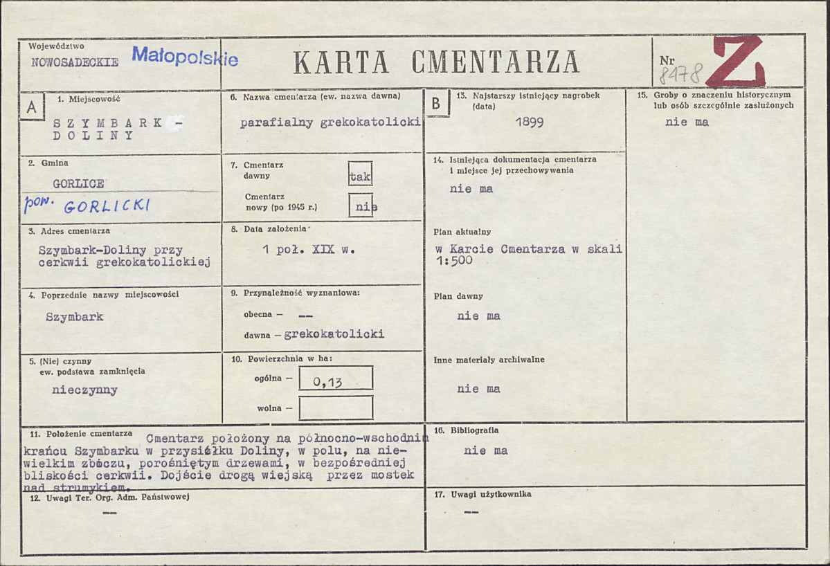 Karta cmentarza, skan nr 1
