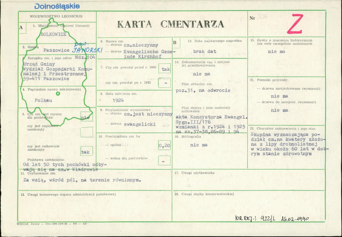 Karta cmentarza, skan nr 1