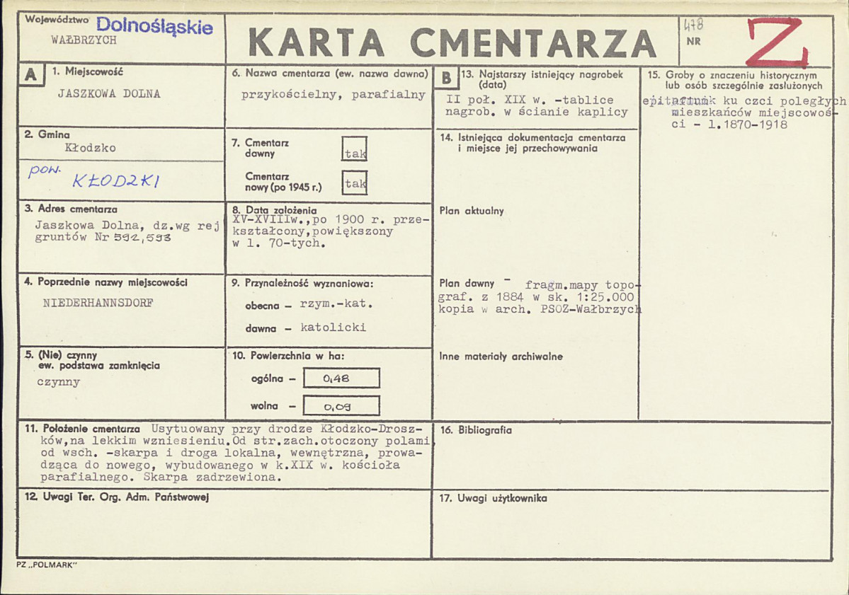 Karta cmentarza, skan nr 1