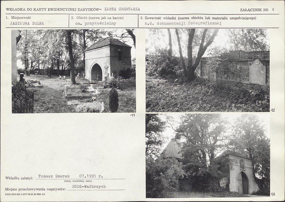 Karta cmentarza, skan nr 8