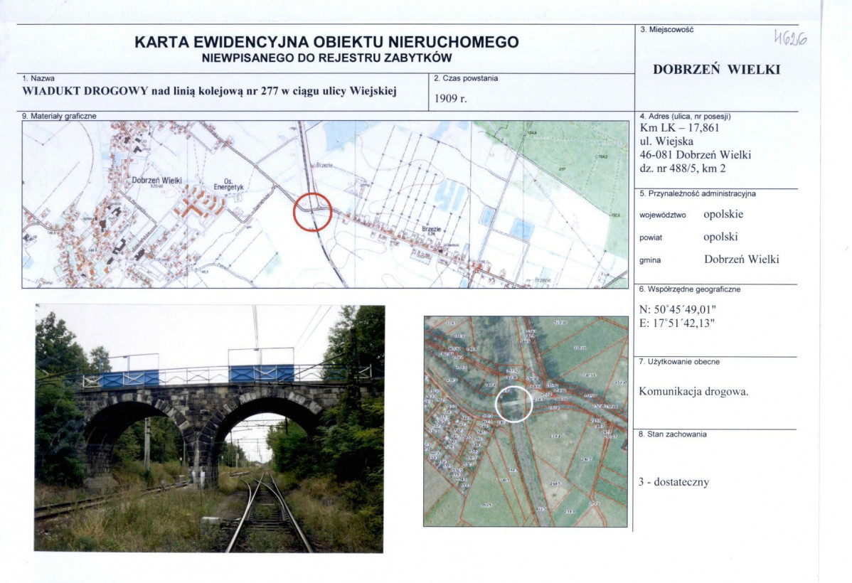 KEZN - Karta obiektu niewpisanego do rejestru, skan nr 1