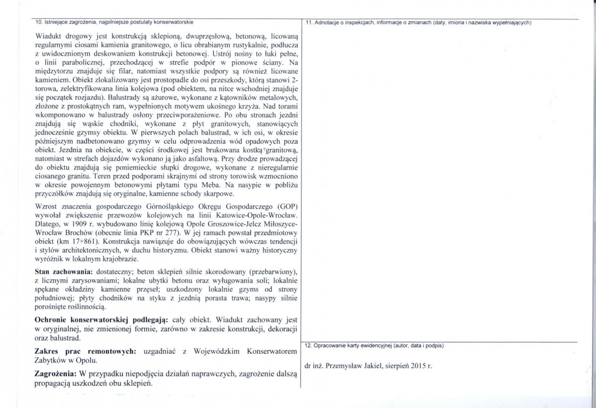 KEZN - Karta obiektu niewpisanego do rejestru, skan nr 2