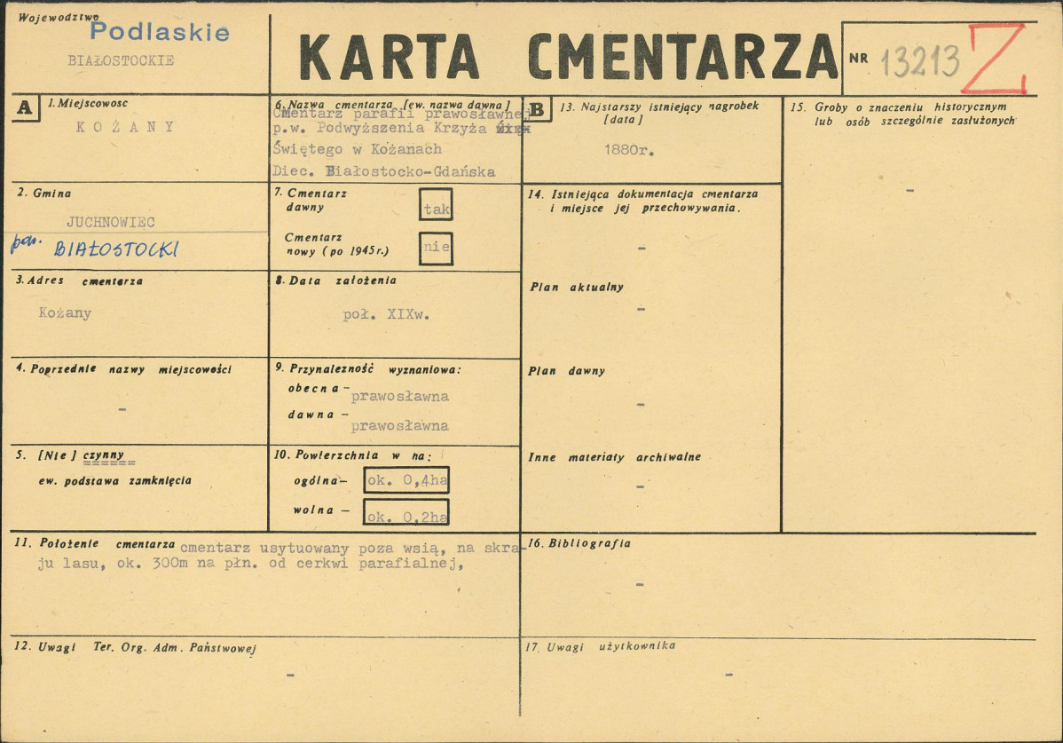 Karta cmentarza, skan nr 1