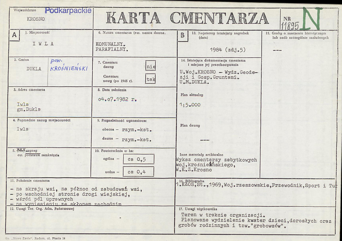 Karta cmentarza, skan nr 1