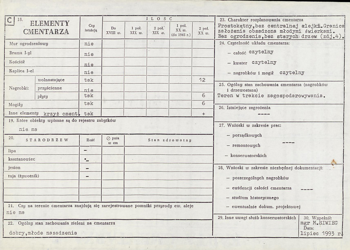 Karta cmentarza, skan nr 2