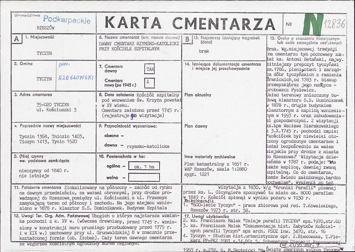 Karta cmentarza, skan nr 1