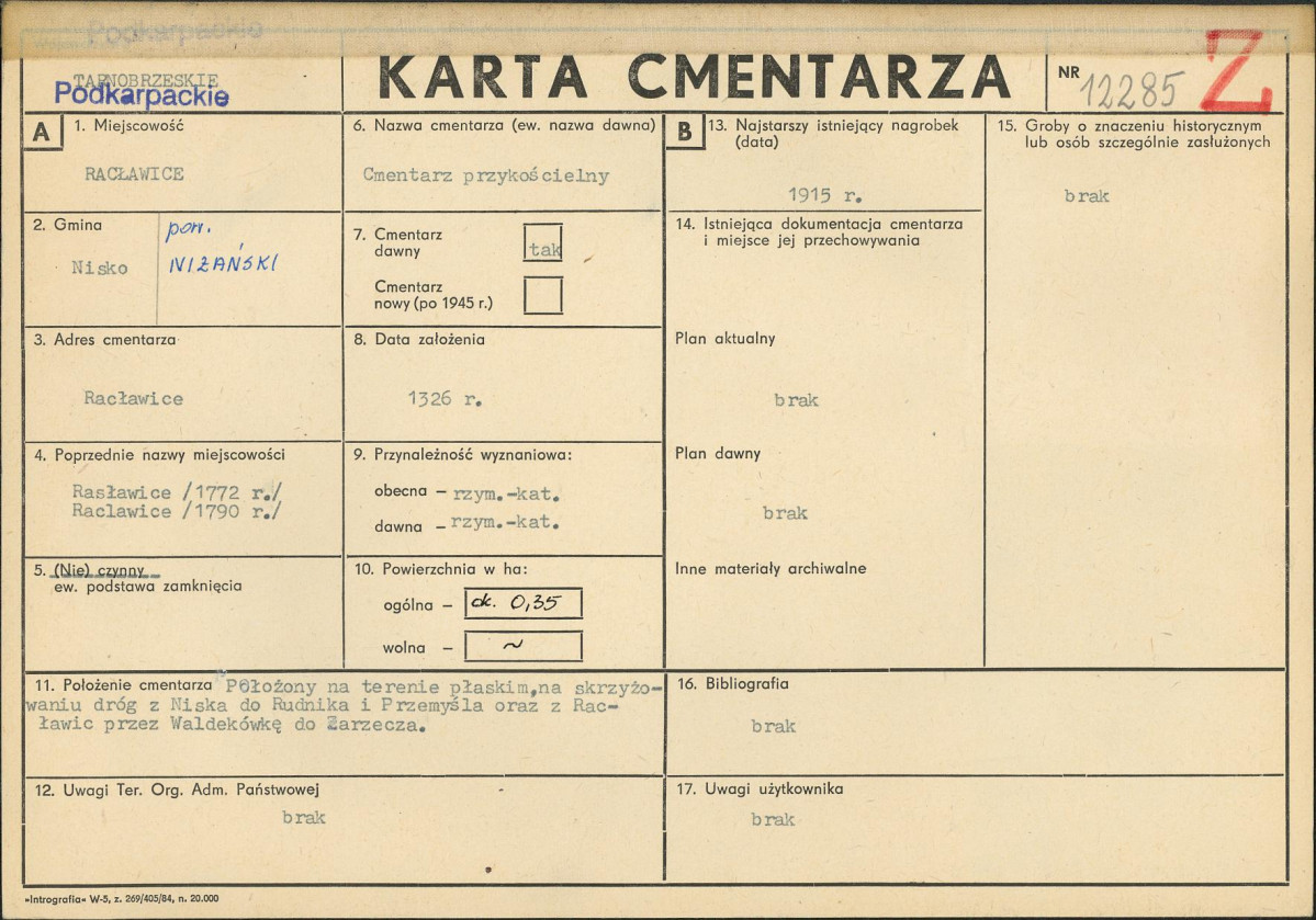 Karta cmentarza, skan nr 1