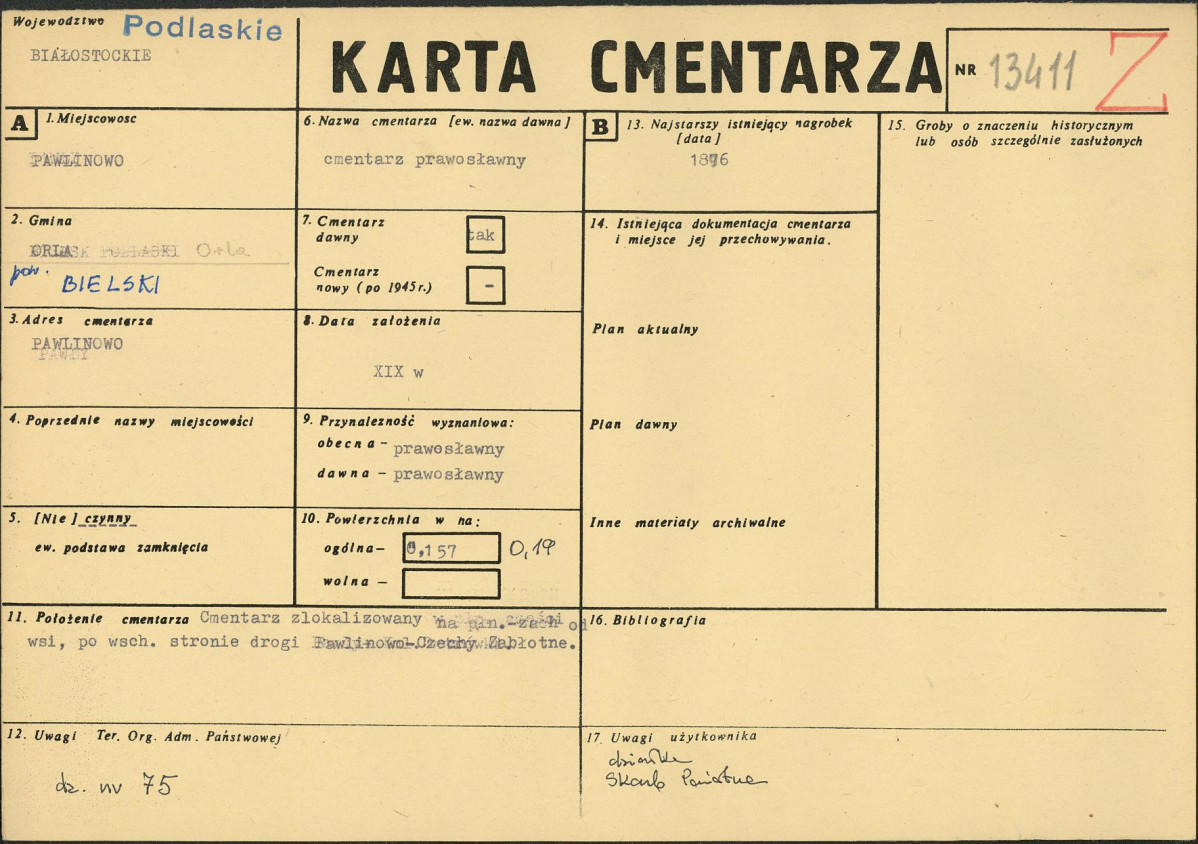 Karta cmentarza, skan nr 1