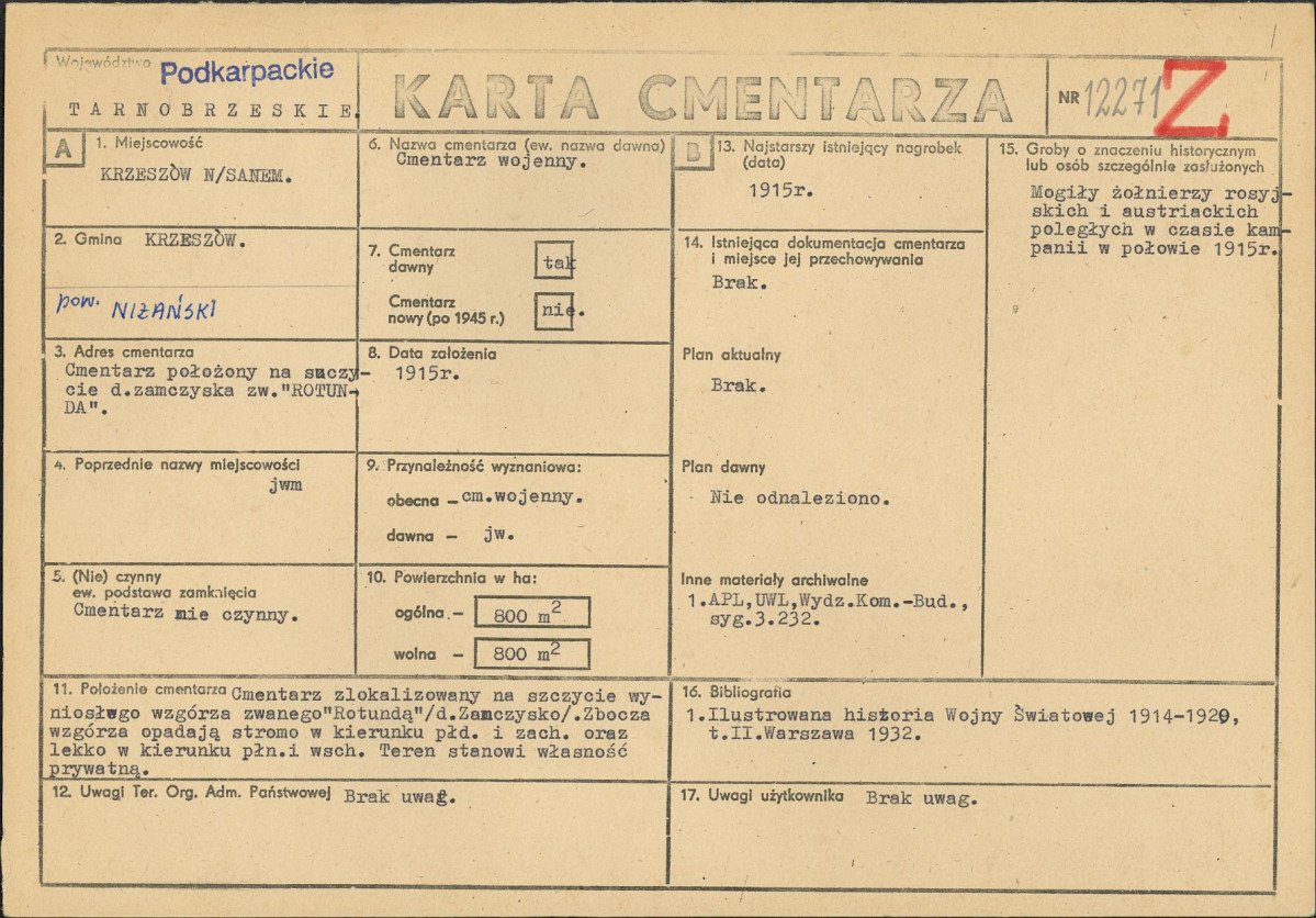 Karta cmentarza, skan nr 1