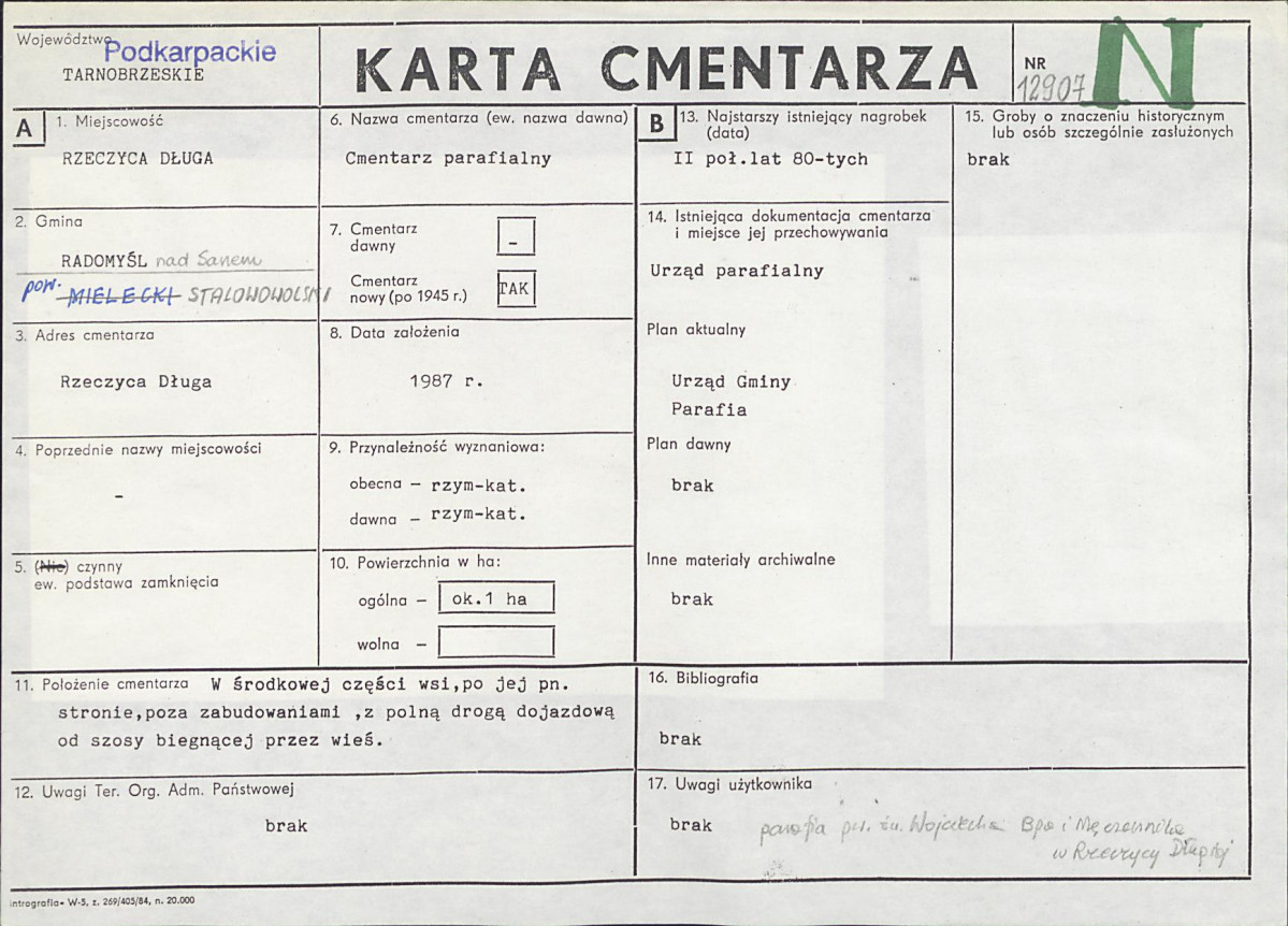 Karta cmentarza, skan nr 1
