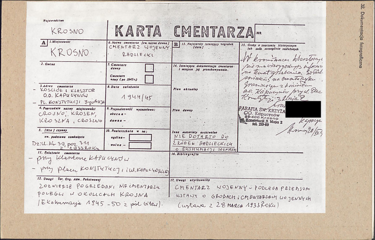 KC - Karta cmentarza, skan nr 4