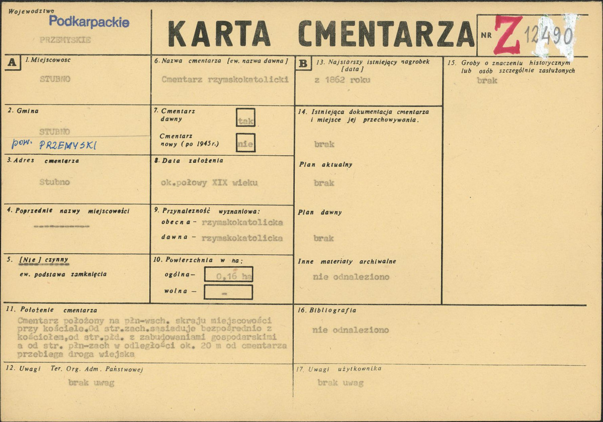 Karta cmentarza, skan nr 1