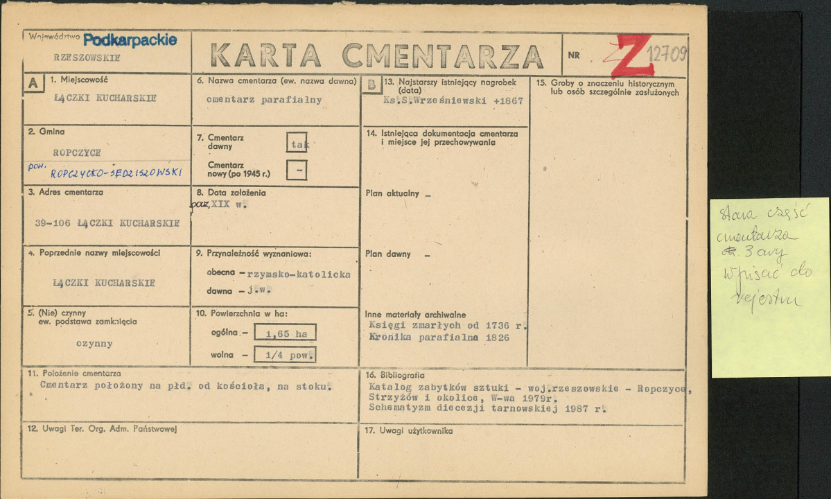 Karta cmentarza, skan nr 1