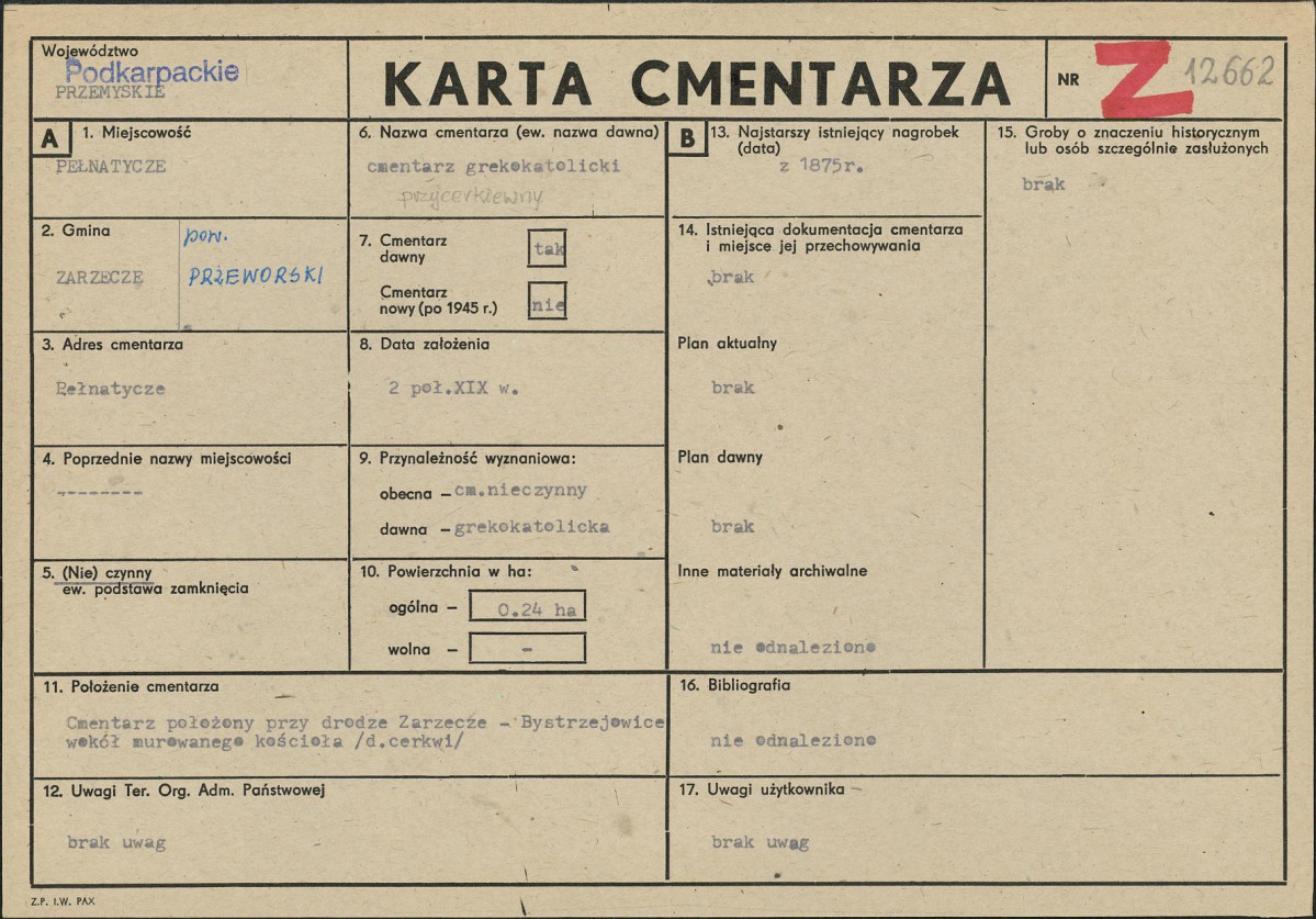 Karta cmentarza, skan nr 1