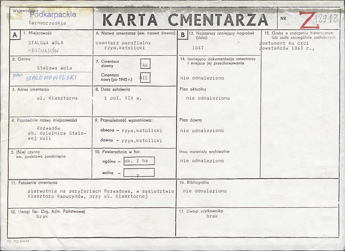 Karta cmentarza, skan nr 1