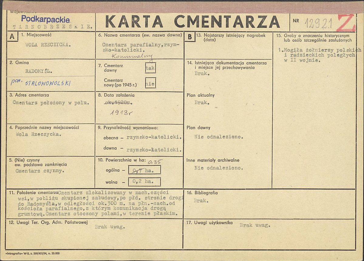 Karta cmentarza, skan nr 1