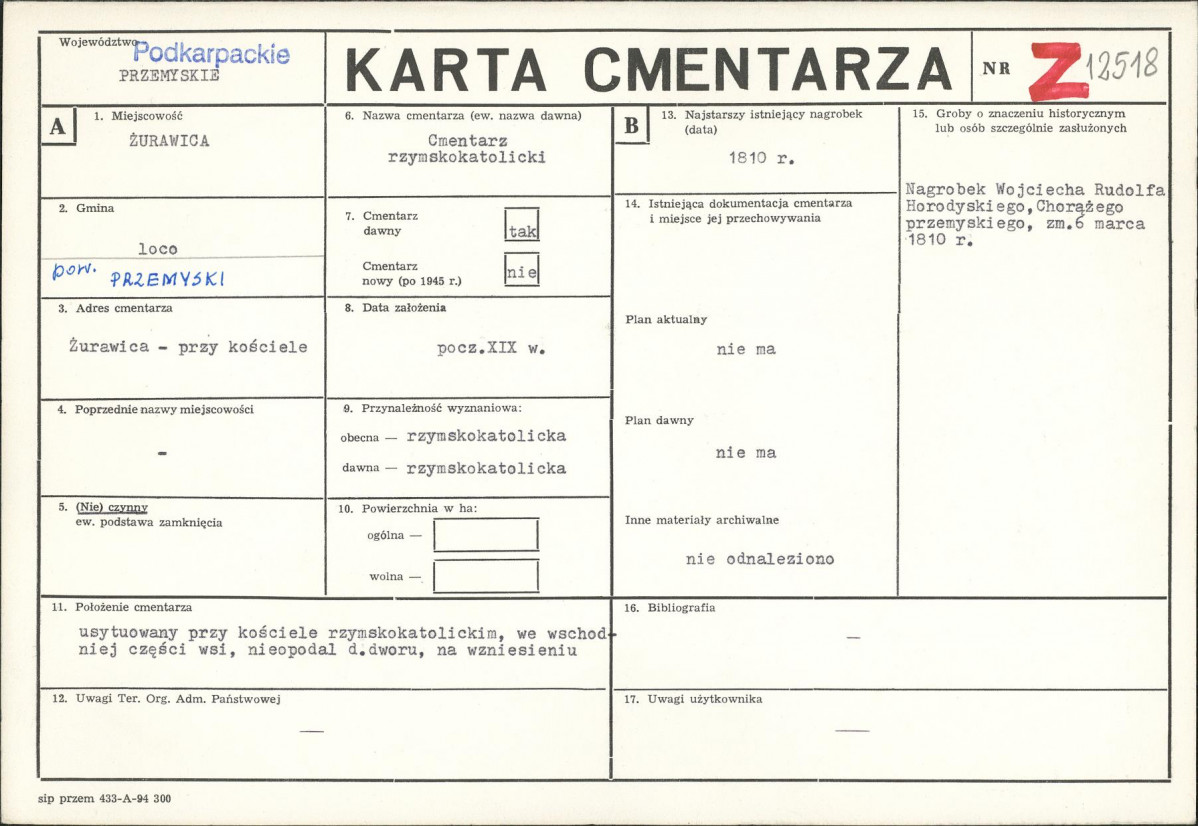 Karta cmentarza, skan nr 1