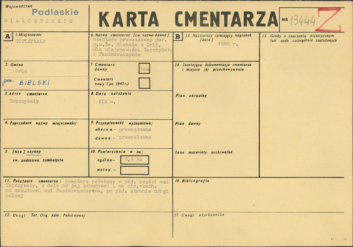 Karta cmentarza, skan nr 1