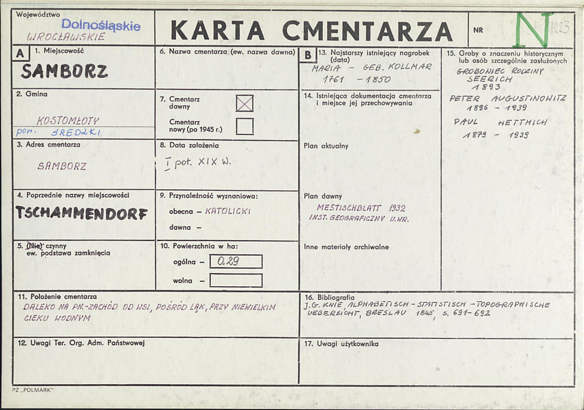 Karta cmentarza, skan nr 1
